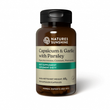 Cayenne Capsicum & Garlic & Parsley (100 kaps.) NSP, model 832/832