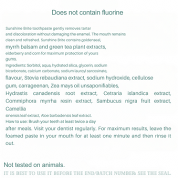 Pasta do zębów Sunshine Brite NSP NSP, model 2851| Obraz nr 2